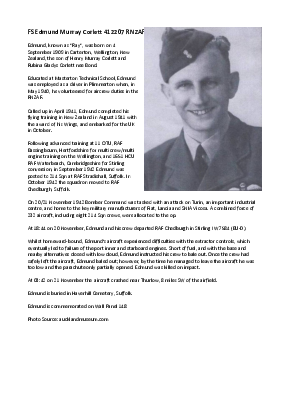 A preview of a PDF biography for Corlett, Edmund Murray